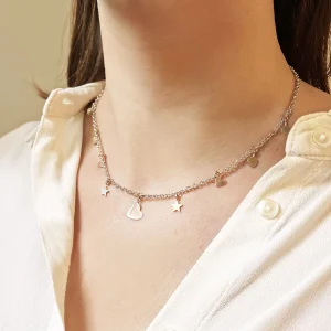 Collana Rolò in Argento 925 e sigilli in Oro Rosa 9kt o in Argento 925 | Rubinia Gioielli Hot