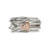 Filodellavita 13 fili in Argento 925 con cuore in Oro Rosa 9kt | Rubinia Gioielli New