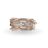 Filodellavita 13 fili in Argento 925 e Oro Rosa 9kt e iniziale con Diamanti | Rubinia Gioielli New