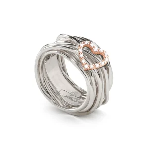 Filodellavita 13 fili in Argento 925 e cuore di Diamanti Bianchi | Rubinia Gioielli Best