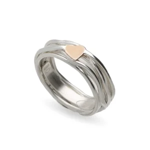 Filodellavita 7 fili in Argento 925 con cuore in Oro Rosa 9kt | Rubinia Gioielli Sale