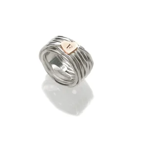 Filodellavita 13 fili in Argento 925 con cuore in Oro Rosa 9kt | Rubinia Gioielli New