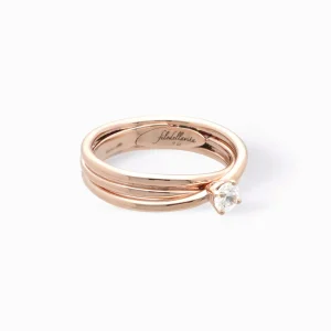 Filodellavita 3 fili in Oro Rosa con Diamante Colorless | Rubinia Gioielli Discount