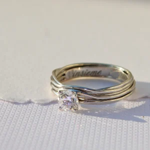 Filodellavita 7 fili in Oro Bianco con Diamante Colorless | Rubinia Gioielli Clearance