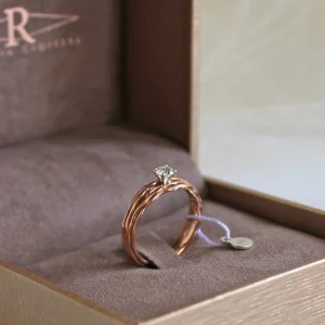 Filodellavita 7 fili in Oro Rosa con Diamante Colorless | Rubinia Gioielli Online