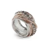 Filodellavita Carato 13 fili in Oro Rosa 9kt, Argento 925 e Diamanti Brown | Rubinia Gioielli Clearance