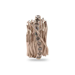 Filodellavita Carato 13 fili in Oro Rosa 9kt e Diamanti Brown | Rubinia Gioielli Discount
