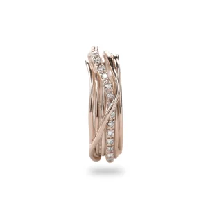Filodellavita Classic 7 fili in Oro Rosa / Oro Giallo 9KT e Diamanti Bianchi | Rubinia Gioielli Sale