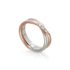 Filodellavita Classic 3 fili Oro Rosa/Giallo 9kt, Argento 925 e 3 Diamanti Bianchi | Rubinia Gioielli New