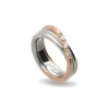 Filodellavita Classic 3 fili spesso in Oro Rosa o Giallo 9kt, Argento 925 e 3 Diamanti Bianchi | Rubinia Gioielli Discount