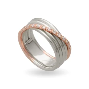Filodellavita Classic 5 Fili in Oro Rosa o Giallo 9kt, Argento 925 e 12 Diamanti Bianchi | Rubinia Gioielli Discount