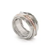 Filodellavita Classic 13 Fili in Argento 925, riviere in Oro Rosa 9kt e 16 Diamanti Bianchi | Rubinia Gioielli New