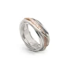 Filodellavita Classic 7 Fili in Argento 925, riviere in Oro Rosa 9kt e 16 Diamanti Bianchi | Rubinia Gioielli Online