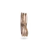 Filodellavita Classic 3 fili in Oro Rosa 9kt e 12 Diamanti Brown / Black | Rubinia Gioielli Discount