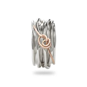Filodellavita Classic 13 fili in Argento e Nodino Filodamore in Oro Rosa 9kt | Rubinia Gioielli Best