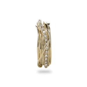 Filodellavita Classic 7 fili in Oro Rosa / Oro Giallo 9KT e Diamanti Bianchi | Rubinia Gioielli Sale