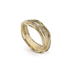 Filodellavita Classic 7 fili in Oro Rosa / Oro Giallo 9KT e Diamanti Bianchi | Rubinia Gioielli Sale