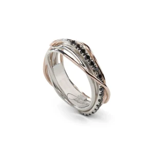 Filodellavita Classic 7 Fili in Oro Rosa 9kt Argento 925 e Diamanti Brown/ Black | Rubinia Gioielli Outlet