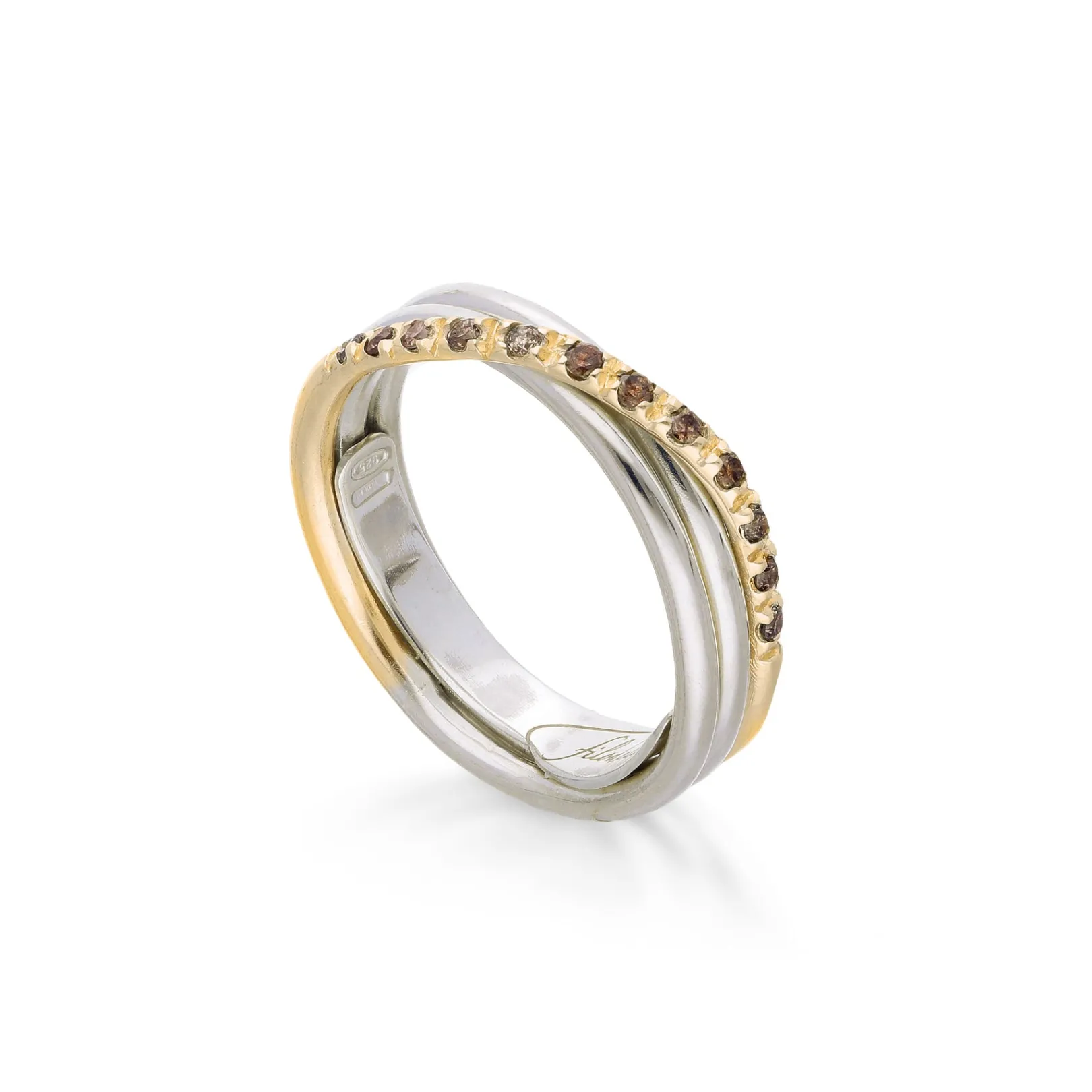 filodellavita_classic__fi_3-34.webp Filodellavita Classic 3 fili in Oro Rosa o Oro Giallo 9kt Argento 925 e 12 Diamanti Brown / Black | Rubinia Gioielli Clearance