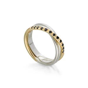Filodellavita Classic 3 fili in Oro Rosa o Oro Giallo 9kt Argento 925 e 12 Diamanti Brown / Black | Rubinia Gioielli Clearance