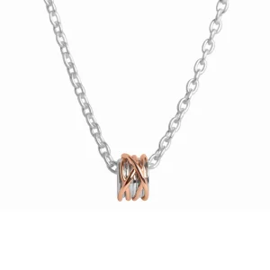 Filodellavita Mini 13 fili Argento 925 e Oro Rosa 9kt con collana in Argento 925 e Oro Rosa 9kt | Rubinia Gioielli Online