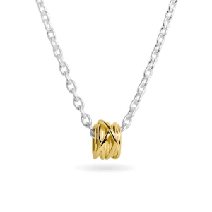 Filodellavita Mini 13 fili Oro Bianco / Bianco Brunito / Oro Giallo / Oro Rosa 9kt con collana in Argento 925 e Oro Rosa 9kt | Rubinia Gioielli Hot