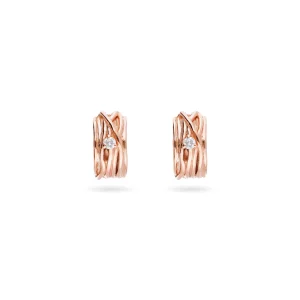 Filodellavita Mini - Orecchini in Oro Giallo / Rosa / Bianco 9kt e Diamante Bianco | Rubinia Gioielli Discount