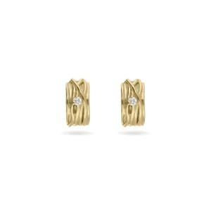 Filodellavita Mini - Orecchini in Oro Giallo / Rosa / Bianco 9kt e Diamante Bianco | Rubinia Gioielli Discount