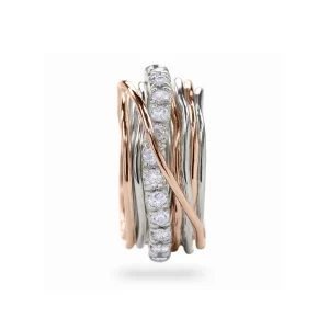 Filodellavita Prezioso - 13 fili in Oro Rosa/Giallo 9kt, Argento 925 e Diamanti Bianchi | Rubinia Gioielli Online