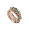 Filodellavita Prezioso 13 fili in Oro Rosa 9kt e Smeraldi | Rubinia Gioielli Sale