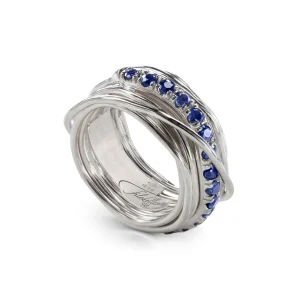 Filodellavita Prezioso 13 fili in Argento 925 e Zaffiri Blu | Rubinia Gioielli Fashion