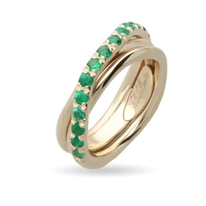 Filodellavita Prezioso 3 fili e Smeraldi da 0.75ct | Rubinia Gioielli Sale
