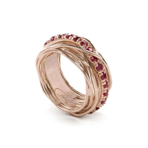 Filodellavita Prezioso 13 fili in Oro Rosa 9kt e Rubini | Rubinia Gioielli Discount