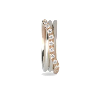Filodellavita Prezioso 3 fili e Diamanti Bianchi da 0.37ct | Rubinia Gioielli Online