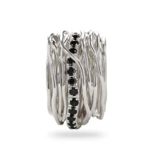 Filodellavita Rock 22 fili in Argento 925 e Diamanti Black | Rubinia Gioielli Fashion