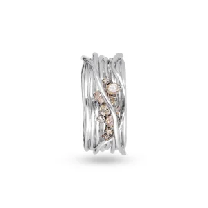 Filodellavita Ten 10 fili in Oro Bianco o Oro Rosa 18kt e Diamanti Brown | Rubinia Gioielli Outlet