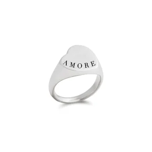 Mignolo cuore obliquo in Argento 925 | Rubinia Gioielli Online