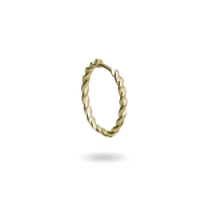 Mono Orecchino Filodamore Intrecciato grande in Oro Giallo/Rosa 9kt | Rubinia Gioielli Clearance
