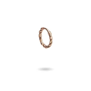 Mono Orecchino Filodamore Intrecciato piccolo in Oro Giallo/Rosa 9kt | Rubinia Gioielli Hot