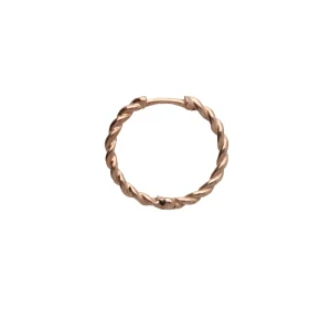 Mono Orecchino Filodamore Intrecciato grande in Oro Giallo/Rosa 9kt | Rubinia Gioielli Clearance