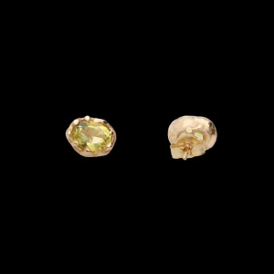 Orecchini a lobo in Oro Giallo 9kt e Quarzo Lemon | Rubinia Gioielli Best