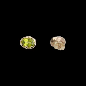 Orecchini a lobo in Oro Giallo 9kt e Peridot | Rubinia Gioielli Clearance