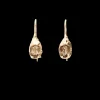 Orecchini a monachella in Oro Giallo 9kt e Quarzo Fumè | Rubinia Gioielli Fashion