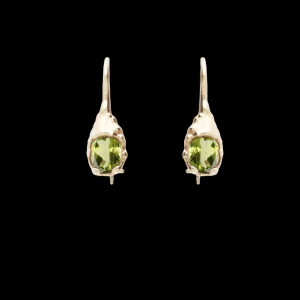 Orecchini a monachella in Oro Giallo 9kt e Peridot | Rubinia Gioielli Outlet