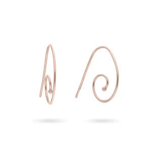 Orecchini Chiocciola Filodamore in Oro Rosa 9kt | Rubinia Gioielli Fashion