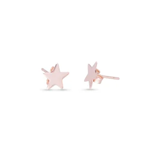 Orecchini Filodamore a Lobo da 10mm in Oro Rosa 9kt a forma di Stella | Rubinia Gioielli New