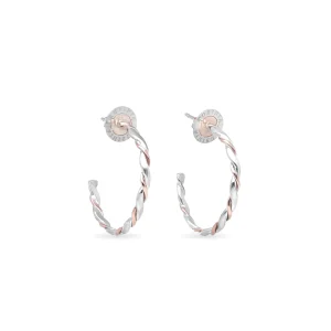 Orecchini Filodamore in Argento 925 e Oro Rosa 9 kt | Rubinia Gioielli Discount