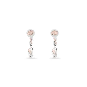 Orecchini Filodamore in Argento 925 e Oro Rosa 9 kt | Rubinia Gioielli Discount