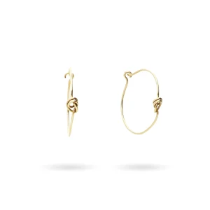 Orecchini Filodamore in Oro Giallo 9kt con nodino | Rubinia Gioielli Outlet