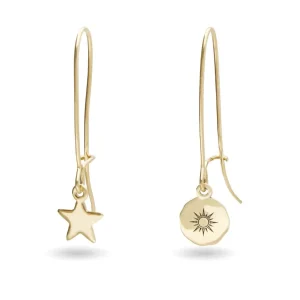 Orecchini Filodamore Notte e Giorno in Oro Giallo 9kt | Rubinia Gioielli Best